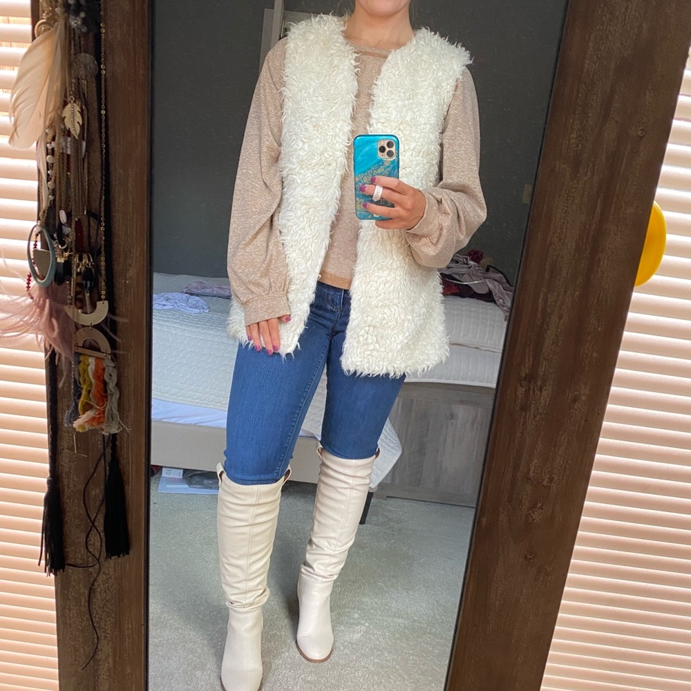 Faux wool vest!